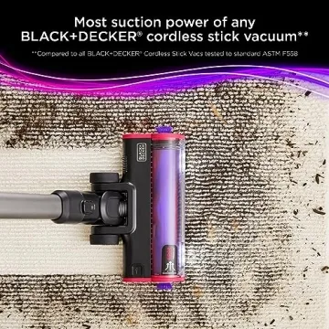 Powerful BLACK+DECKER Cordless Stick Vacuum with LED Lights