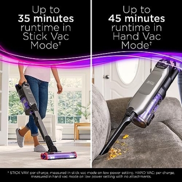 Powerful BLACK+DECKER Cordless Stick Vacuum with LED Lights