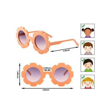 Weewooday Kids Flower Sunglasses Set of 8 for Parties