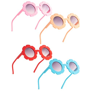 Weewooday Kids Flower Sunglasses Set of 8 for Parties