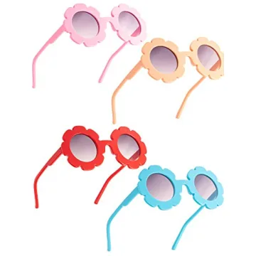 Weewooday Kids Flower Sunglasses Set of 8 for Parties