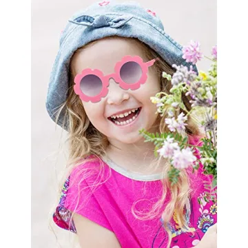 Weewooday Kids Flower Sunglasses Set of 8 for Parties