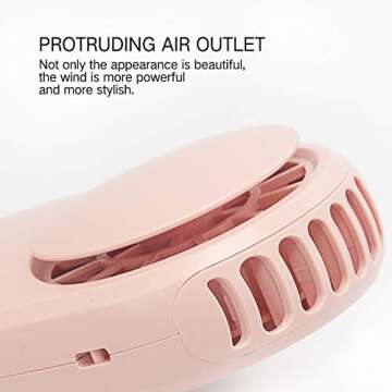 MISMXC Eyelash Dryer Fan, Rechargable Bladeless Mini USB Electric Cooling Fans for Lash Extensions