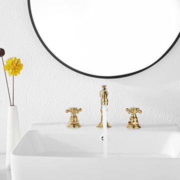 Stylish GGStudy Two Handle Bathroom Sink Faucet Gold