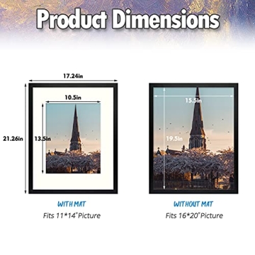 AUEAR 16x20 Frames Set of 6 for Home Decor