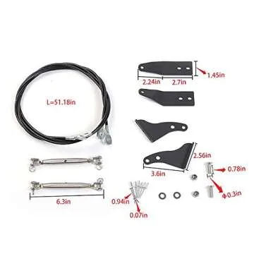 Adjustable Limb Riser Kit for 2018-2024 Jeep Wrangler JL JLU Gladiator JT Through the Jungle Protector Obstacle Eliminate Rope (1pair)