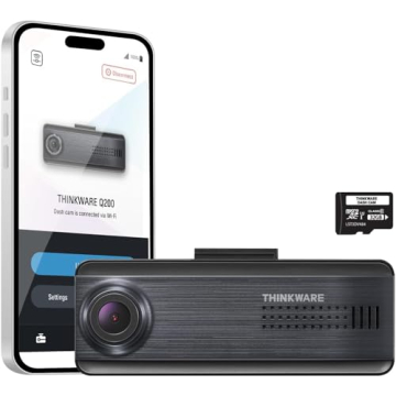 THINKWARE Q200 2K Front Dash Cam Car Dashboard Camera with WiFi, Night Vision, and Parking Monitor