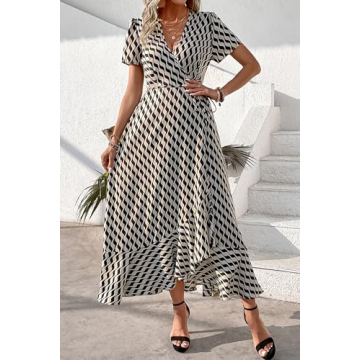 PRETTYGARDEN Summer Wrap Maxi Dress for All Occasions