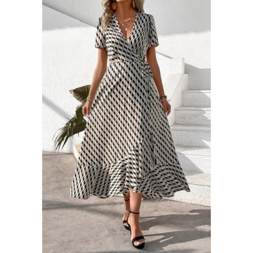 PRETTYGARDEN Summer Wrap Maxi Dress for All Occasions