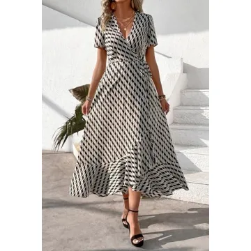 PRETTYGARDEN Summer Wrap Maxi Dress for All Occasions