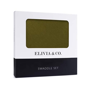 Olive Swaddle Blanket & Hat Set for Newborns - Soft & Cozy