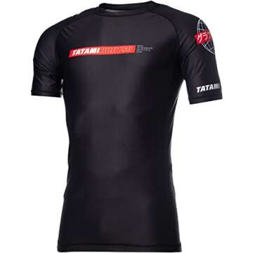 Tatami Fightwear Global Short Sleeve Rashguard - Small - Black