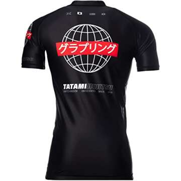Tatami Fightwear Global Short Sleeve Rashguard - Small - Black