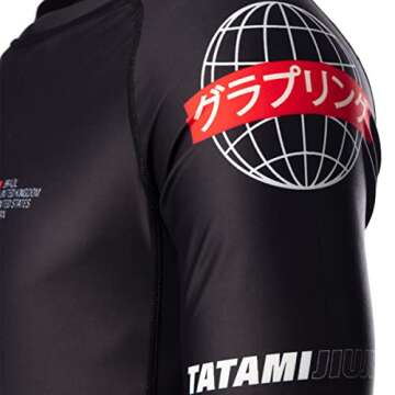 Tatami Fightwear Global Short Sleeve Rashguard - Small - Black