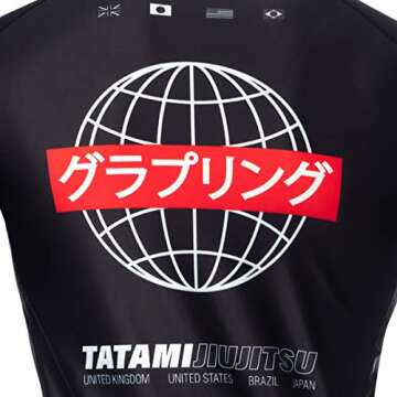 Tatami Fightwear Global Short Sleeve Rashguard - Small - Black