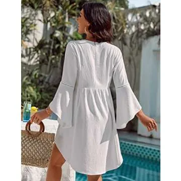 Stylish Blooming Jelly Women's Swimsuit Coverup Dress