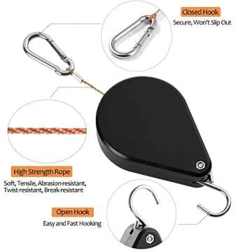 WROSWT Retractable Plant Hanger for Easy Plant Care
