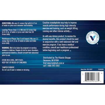 BodyTech Pure Creatine Monohydrate Powder for Strength