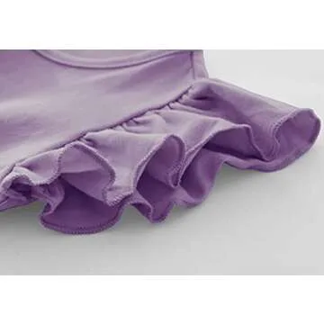 TWKIOUE Girls Dresses Tutu Tulle Butterfly Sleeves Casual Kid Cute Party Dress 817 Dark Purple 110