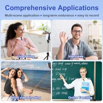 JUDKIOM 2 Pack Wireless Lavalier Microphone for iPhone,Android, USB C, Clip-on Mics, Bluetooth Lapel Mic for Video Recording Interview Vlog YouTube TikTok