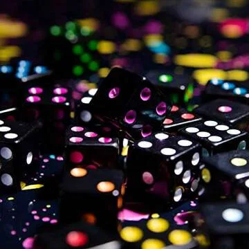 50 or 100 Pack of Bulk Six Sided Dice|D6 Standard 16mm|Great for Board Games, Casino Games & Tabletop RPGs| Black- 50 Count