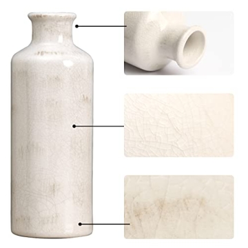 CUCUMI White Ceramic Vase Set Modern Farmhouse Decor