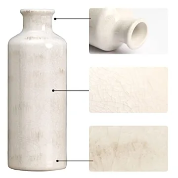 CUCUMI White Ceramic Vase Set Modern Farmhouse Decor