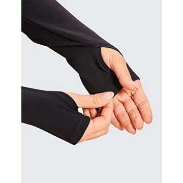 CRZ YOGA Women's Long Sleeve Crop Top for Athleisure