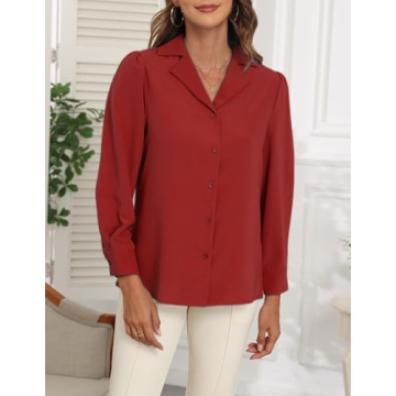 Stylish Long Sleeve Work Blouses for Women - Office Wear