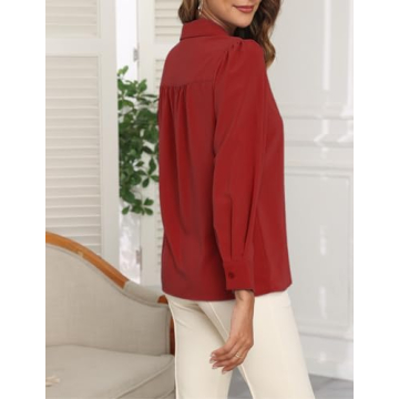 Stylish Long Sleeve Work Blouses for Women - Office Wear