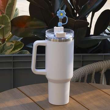 Silicone Straw Covers for Stanley Tumblers - Cute Cap Accessories Compatible with 30 & 40oz Cups (6 PCS10MM New Straw Toppers)