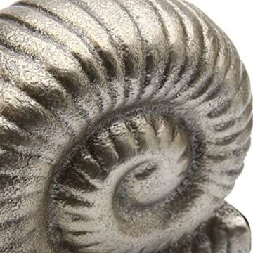 Nickel Snail Bookends Silver Metallic Finish Handmade