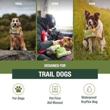 Adventure Medical Kits Trail Dog Medical Kit - Pet First Aid Kit with Dressings, Bandages, Instructi...