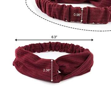 EAONE 16 Pcs Boho Headbands for Women, Fashion Headbands Floral Bandeau Head bands Retro Elastic Hai...