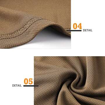 sandbank Men's Quick Dry Active Lightweight Bodybuilding Shorts with Pocket Khaki