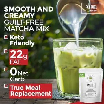 FAT FUEL Keto Matcha 22g - Premium Instant Organic Drink