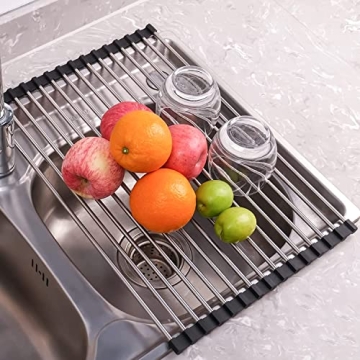 Seropy Roll Up Dish Drying Rack for Kitchen Sink