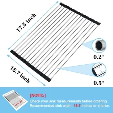 Seropy Roll Up Dish Drying Rack for Kitchen Sink