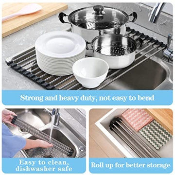 Seropy Roll Up Dish Drying Rack for Kitchen Sink
