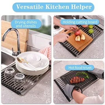 Seropy Roll Up Dish Drying Rack for Kitchen Sink