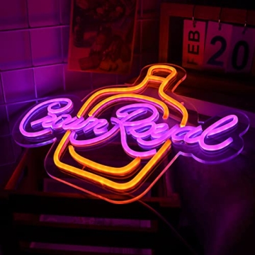 Vinray Crown Whiskey Neon Sign for Bars and Parties