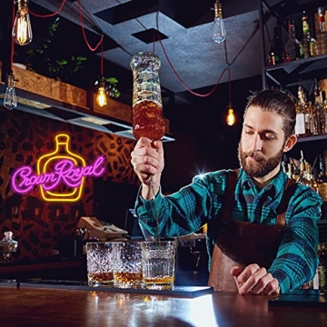 Vinray Crown Whiskey Neon Sign for Bars and Parties