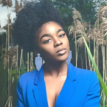 Big Beaded Tassel Earrings (Blue F)