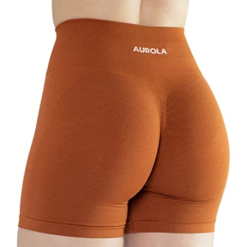 AUROLA Intensify Seamless Scrunch Gym Shorts for Women, Active Yoga & Running Wear