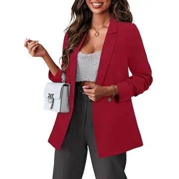 Stylish CRAZY GRID Women’s Business Casual Blazer