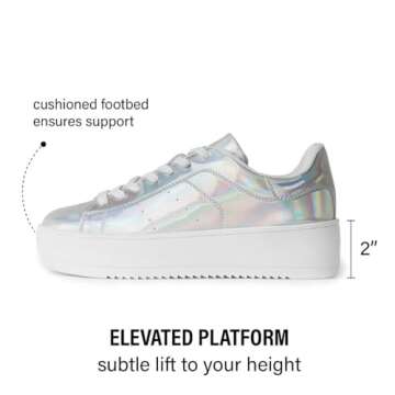 J. Adams Hero Platform Sneakers for Women - Stylish & Eco-Friendly Casual Footwear