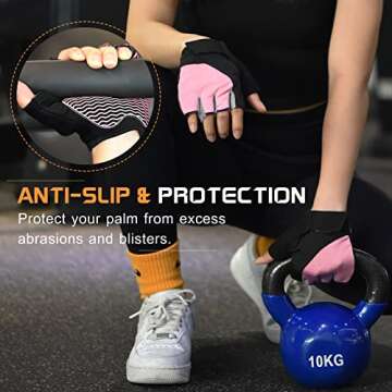 Sunnx Gym Gloves - Fingerless, Breathable, Multi-Sport Workout Gloves for Weightlifting, Cycling, Climbing & More