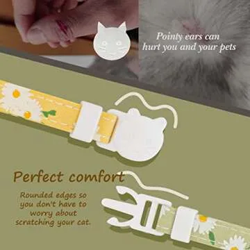 Cute Adjustable Cat Collar with Bell for Kittens and Cats