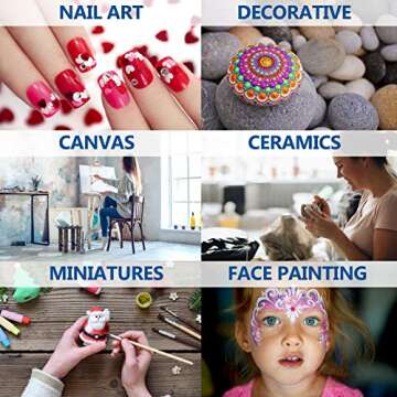 Ledgebay Miniature Paint Brushes Fine Tip Brush Set for Micro Detail | Hand Crafted Perfectly Balanced & Weighted Wood Handles, Taklon Bristles for Painting Model, Acrylic, Oil, Watercolor (15, Wood)