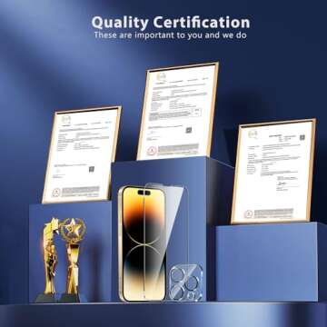 QHOHQ iPhone 14 Pro Screen & Lens Protectors - Ultra HD